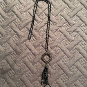 🤑🤑 ANY 3 FOR $10 - DARK BLUE BLING BEAD PENDANT NECKLACE 🤑🤑